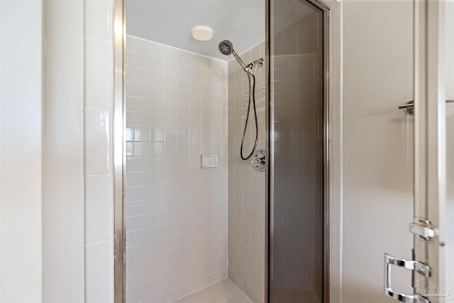 bathroom with an enclosed shower