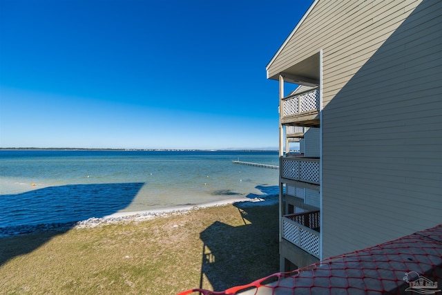 water view with a view of the beach