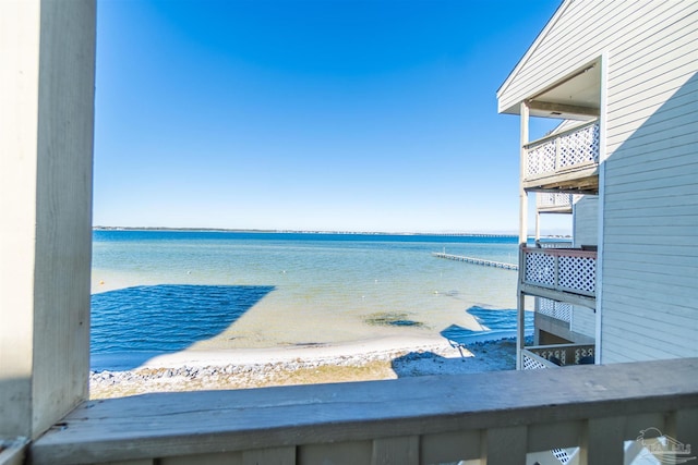 water view featuring a beach view