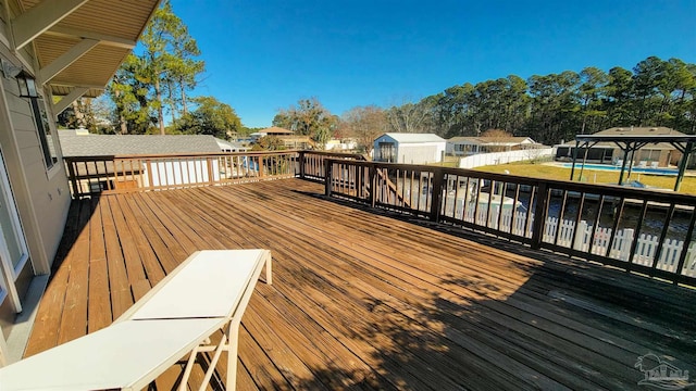 view of wooden deck