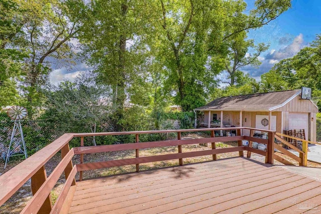 view of wooden deck