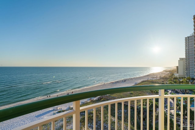 water view featuring a view of the beach