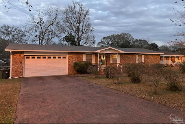 ranch-style house with a garage