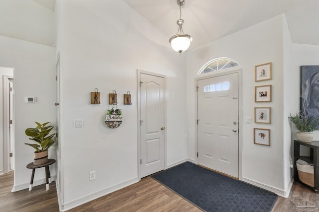 entryway featuring dark hardwood / wood-style flooring