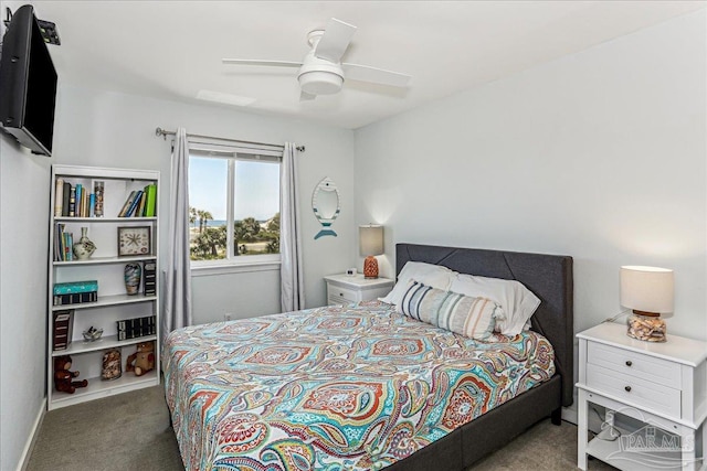 342 Ft Pickens Rd, Pensacola Beach, FL 32561 - bedroom featuring carpet flooring and ceiling fan