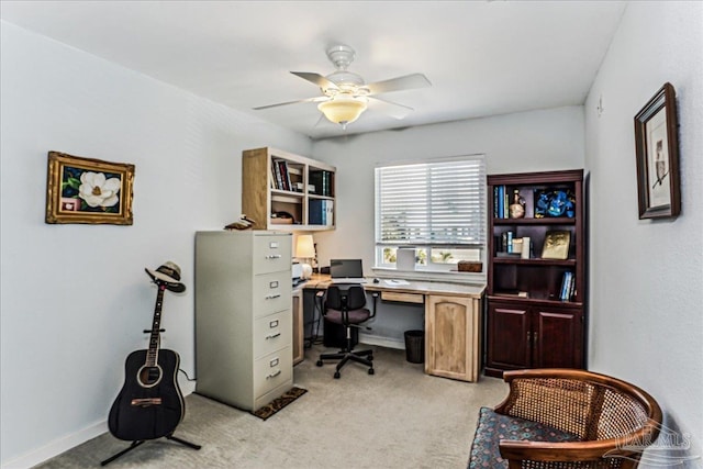 342 Ft Pickens Rd, Pensacola Beach, FL 32561 - office featuring ceiling fan and light carpet