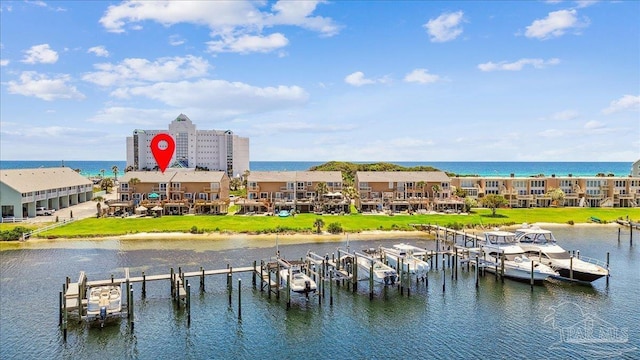 342 Ft Pickens Rd, Pensacola Beach, FL 32561 - dock area with a water view