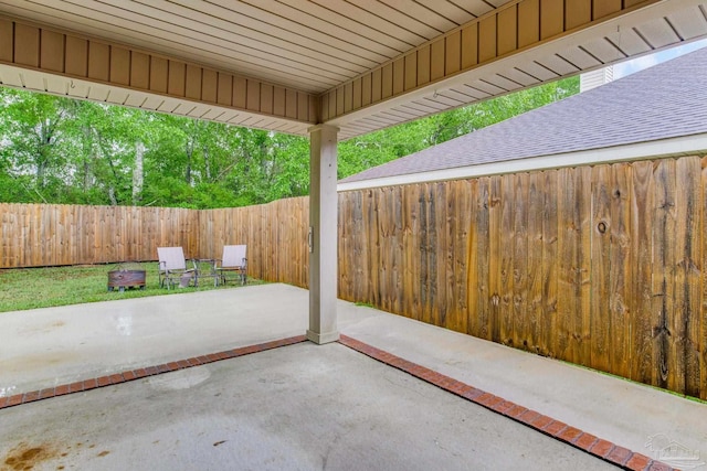 view of patio / terrace with a fenced backyard