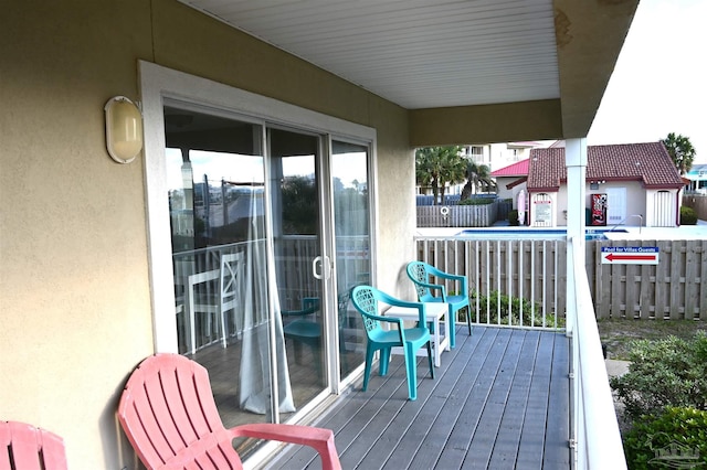 view of wooden deck