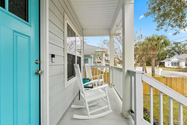 balcony with covered porch