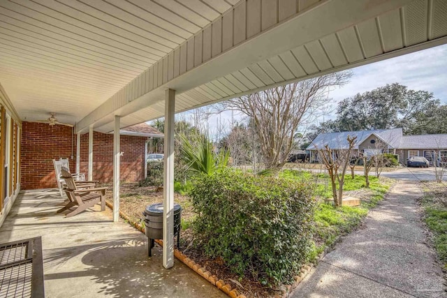 view of patio with covered porch