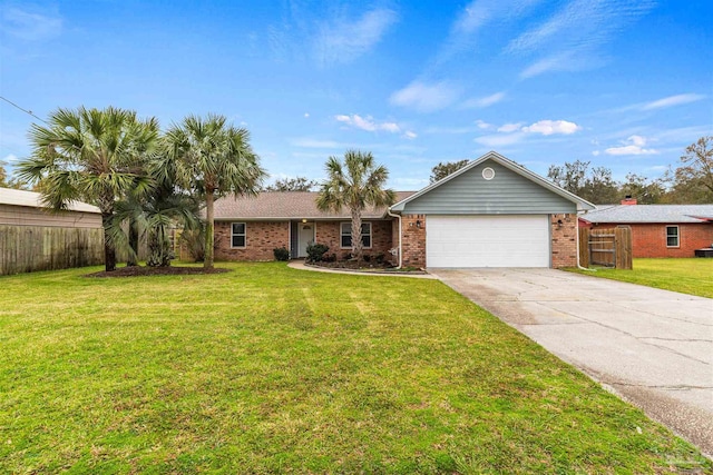 2759 Pleasant Bay Ct, Navarre, FL 32566 - ranch-style house featuring a garage, concrete driveway, and brick siding