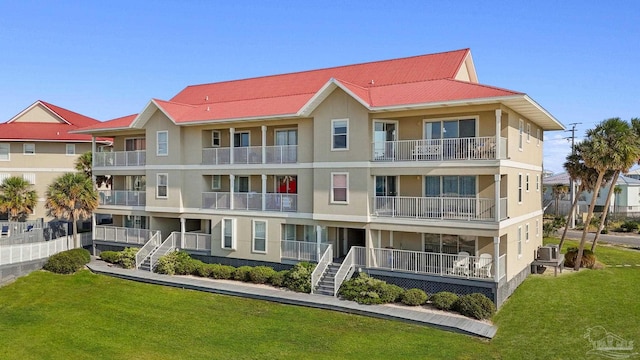 view of property featuring central AC unit