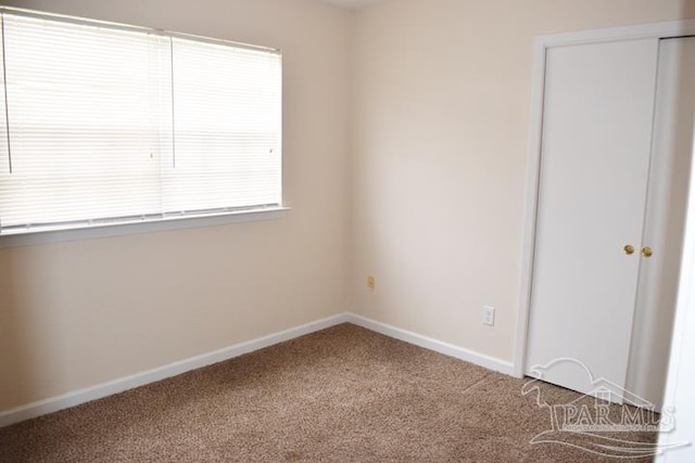 unfurnished room featuring carpet flooring