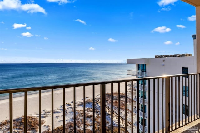 property view of water with a view of the beach