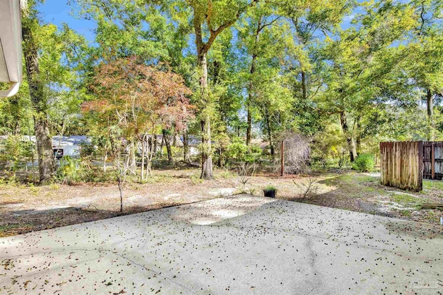 view of yard with a patio area