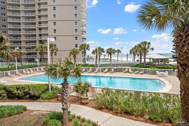 view of pool