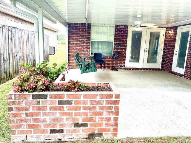 view of patio / terrace with central AC