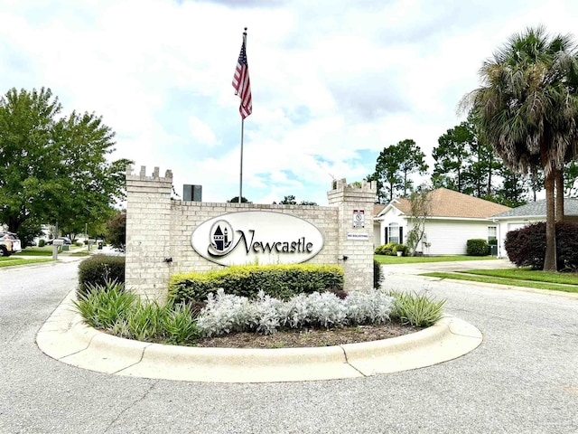 view of community sign