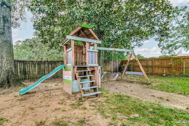 view of jungle gym