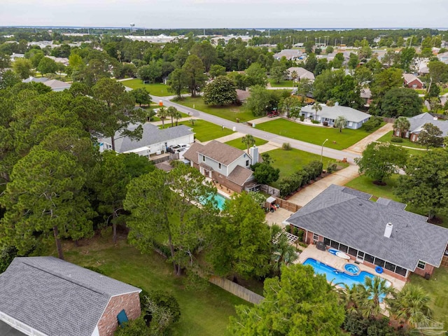 3905 Tiger Point Blvd, Gulf Breeze, FL 32563 - aerial perspective of suburban area with a pool