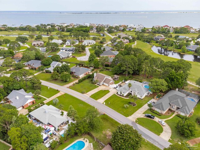 3905 Tiger Point Blvd, Gulf Breeze, FL 32563 - aerial perspective of suburban area with a large body of water