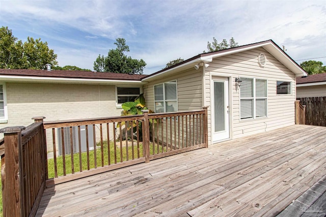 view of wooden deck