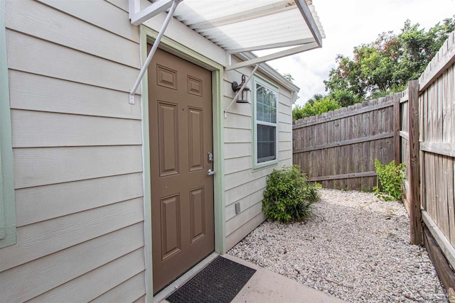 view of doorway to property