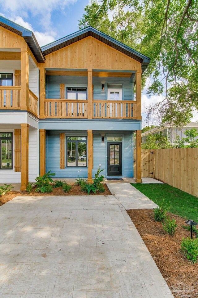 608 E Leonard Unit A & B, Pensacola, FL 32503 - view of front of property featuring a balcony