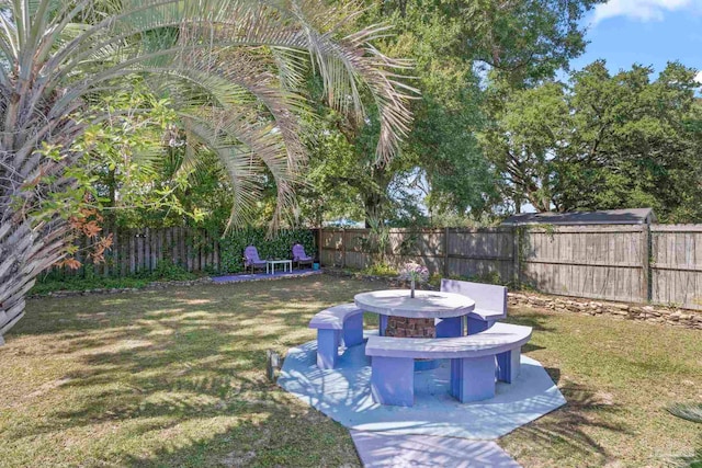 view of yard featuring a patio