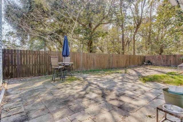 view of patio / terrace featuring a fenced backyard