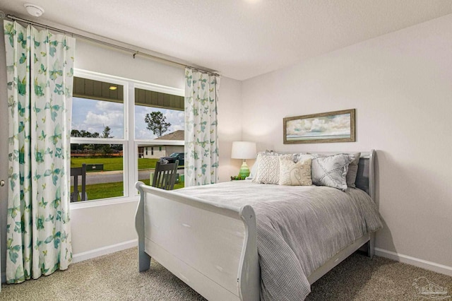 bedroom with carpet floors