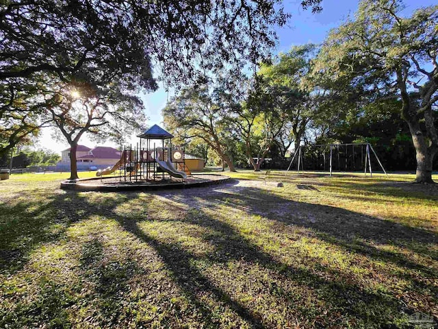 view of yard featuring a playground