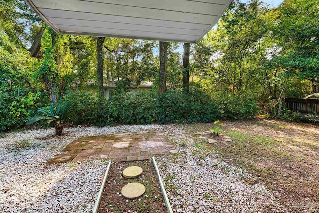 view of yard with a patio