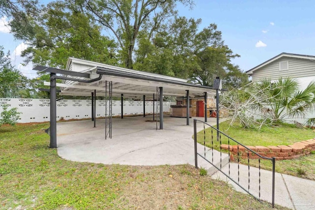 view of patio with fence