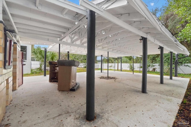 view of patio with fence