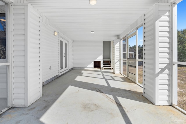 view of patio / terrace featuring french doors