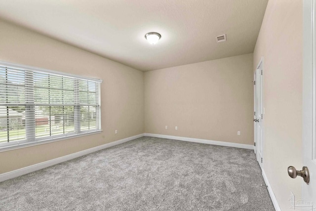 empty room featuring light colored carpet