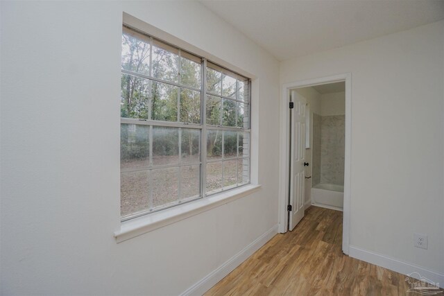 interior space with hardwood / wood-style floors and a wealth of natural light