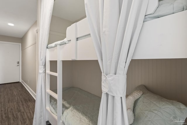 bedroom featuring hardwood / wood-style flooring