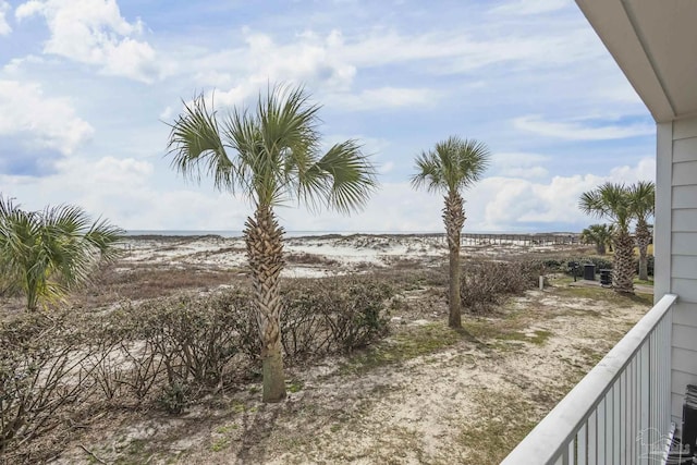 exterior space featuring a water view