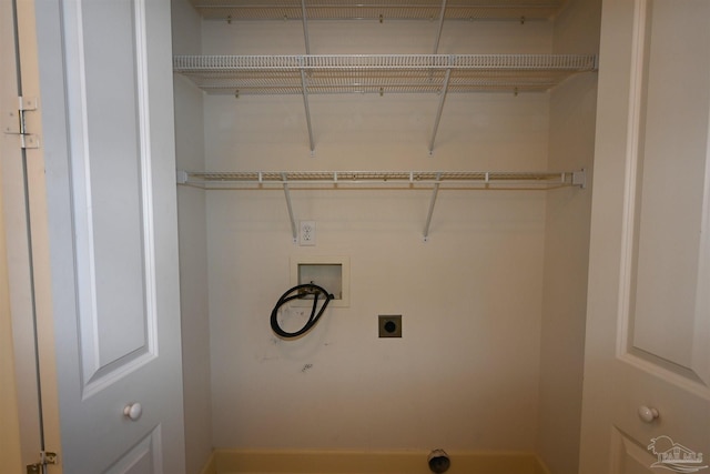 laundry room featuring washer hookup and electric dryer hookup