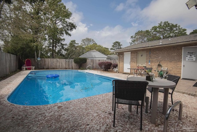 view of pool with a patio area