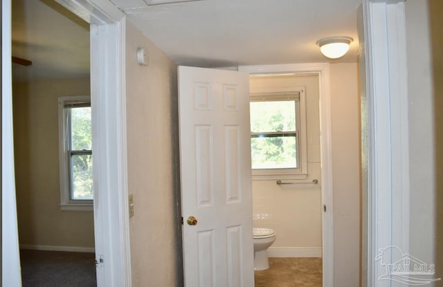 bathroom featuring toilet and a wealth of natural light