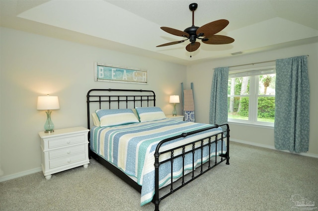 5735 Farrel Way, Milton, FL 32583 - bedroom featuring light carpet, baseboards, and ceiling fan