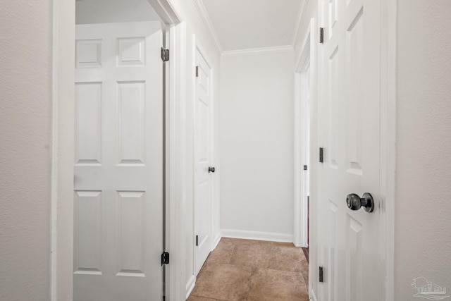 corridor with ornamental molding