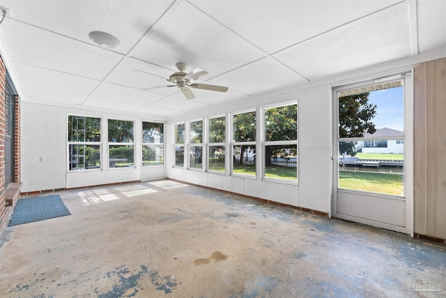3332 Laurel Dr, Gulf Breeze, FL 32563 - unfurnished sunroom featuring ceiling fan and healthy amount of natural light