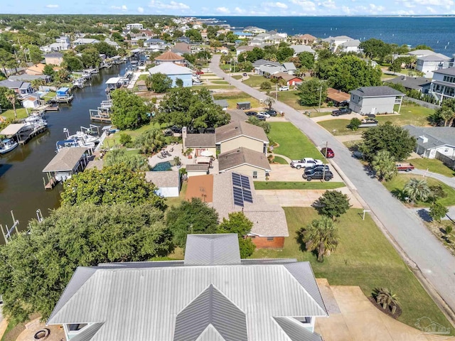 3332 Laurel Dr, Gulf Breeze, FL 32563 - aerial perspective of suburban area featuring a large body of water