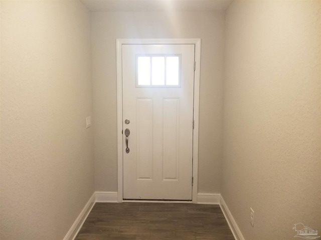 entryway featuring dark hardwood / wood-style floors