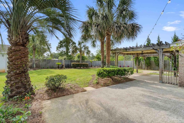 2215 Seascale Ct, Navarre, FL 32566 - view of yard with a pergola and a patio
